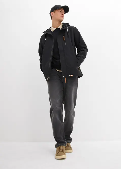 Veste technique déperlante à capuche et détails enduits, bonprix