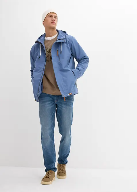 Veste technique d&eacute;perlante &agrave; capuche et d&eacute;tails enduits, bonprix