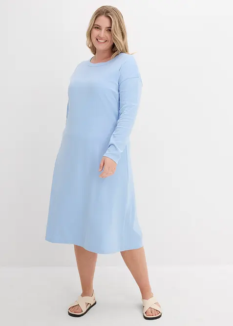 Jerseykleid aus reiner schwerer Bio-Baumwolle, bonprix