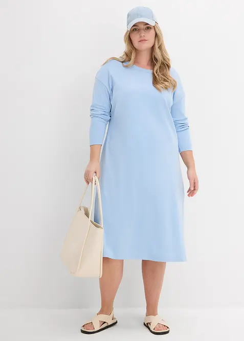 Jerseykleid aus reiner schwerer Bio-Baumwolle, bonprix