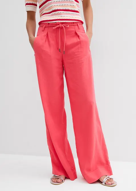 Paperbag-Hose aus luftigem Leinen-Mix, bonprix