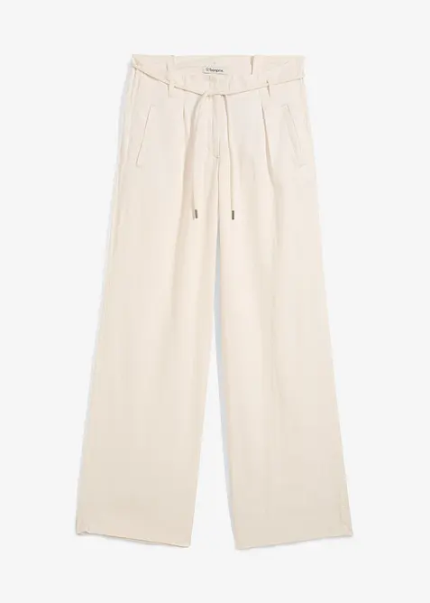 Paperbag-Hose aus luftigem Leinen-Mix, bonprix