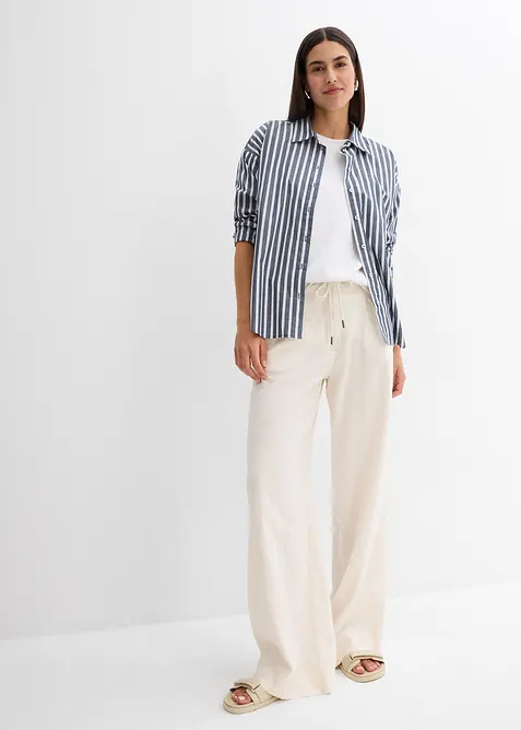 Paperbag-Hose aus luftigem Leinen-Mix, bonprix