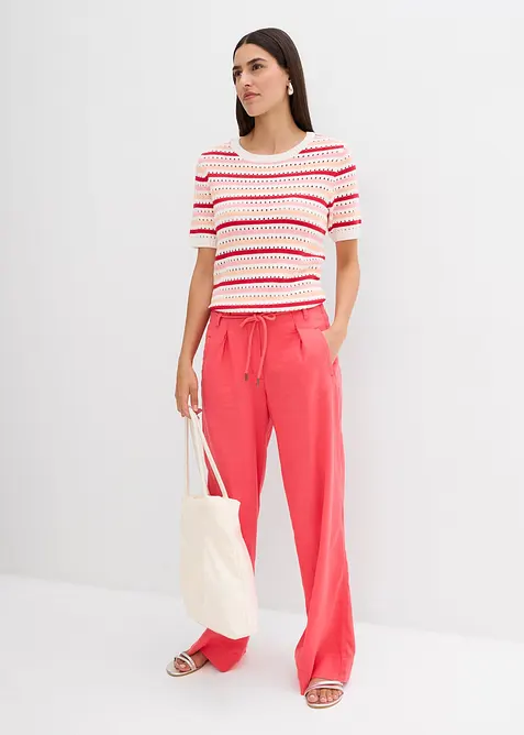 Paperbag-Hose aus luftigem Leinen-Mix, bonprix