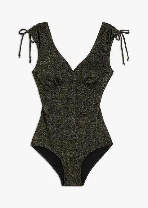 Maillot 1 pi&egrave;ce sculptant brillant, maintien l&eacute;ger, bonprix