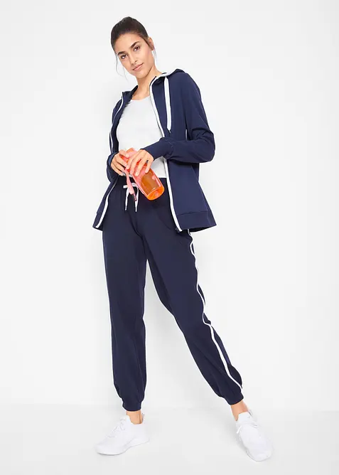 Sweat zipp&eacute; en coton extensible, bonprix