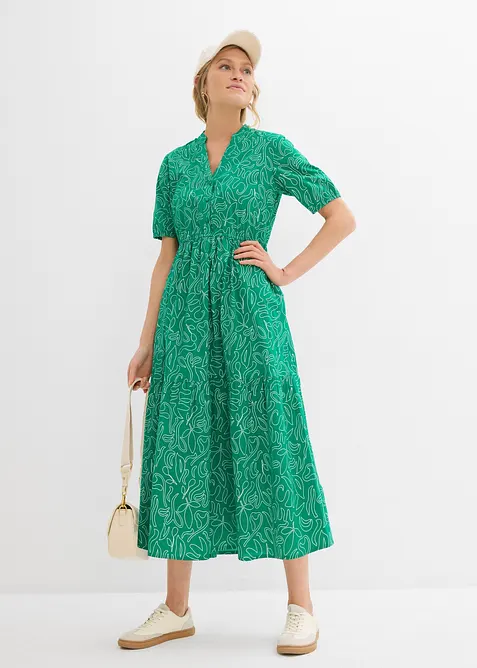 Weites Midikleid aus reiner Baumwolle, bonprix