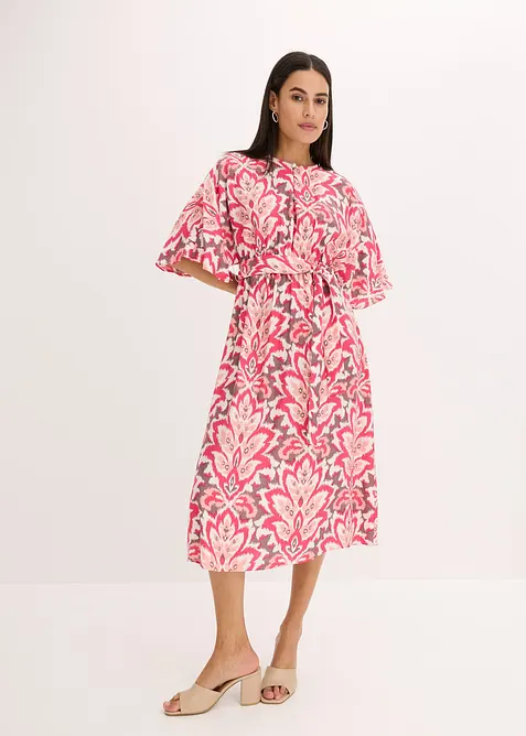 Robe midi imprimée en viscose mélangée, bonprix