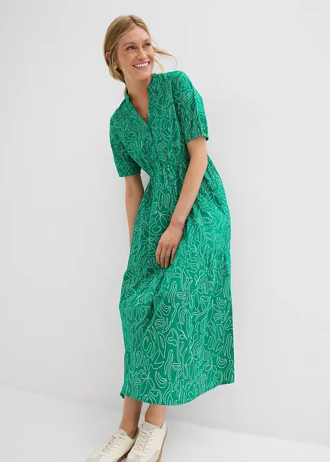 Weites Midikleid aus reiner Baumwolle, bonprix