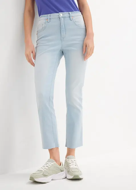 Flared Jeans High Waist, cropped, bonprix