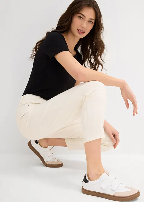 Mom-Jeans High Waist, Low Stretch cropped, bonprix