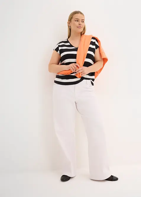 T-shirt ray&eacute; en maille, bonprix