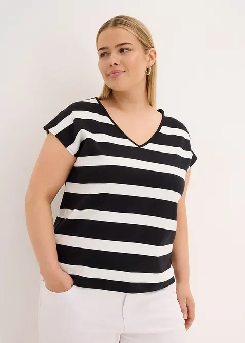 T-shirt ray&eacute; en maille, bonprix