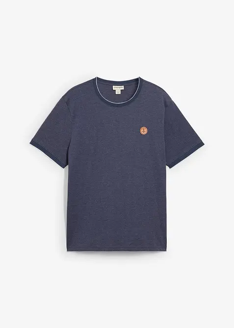 T-shirt aspect superposé avec écusson poitrine, bonprix