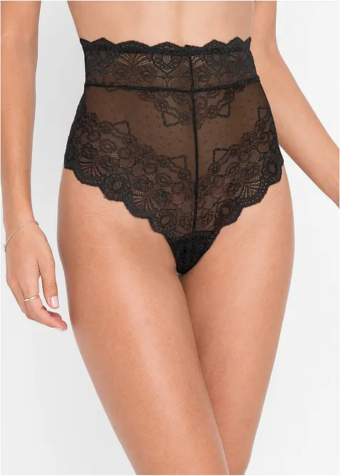 Slip taille haute en dentelle d&eacute;licate, bonprix