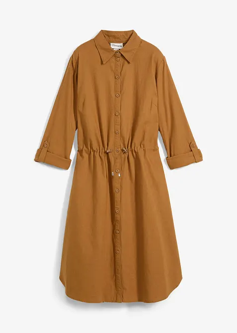 Robe-chemise en lin et coton, bonprix