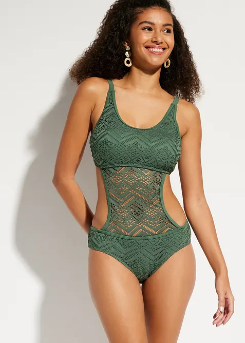 Monokini mit Spitze, bonprix