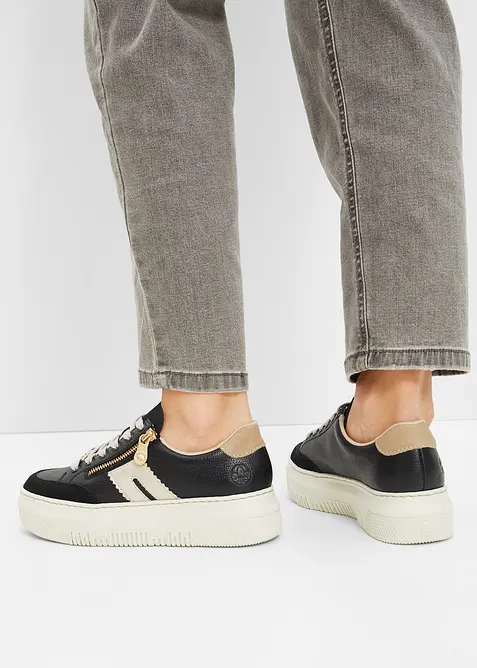 Rieker Komfort-Plateau-Sneaker aus Leder, Rieker