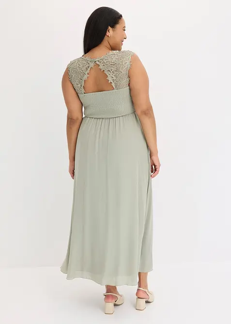 Robe longue avec dentelle, bonprix