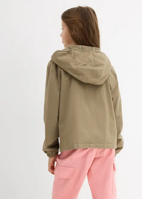 Veste en twill avec poches plaquées et capuche, bonprix