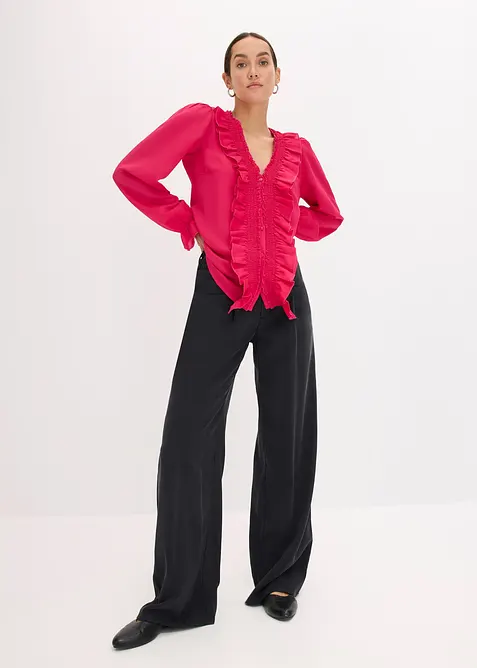 Bluse mit Volants, bonprix