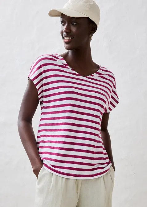 Shirt aus reinem Leinen mit Fledermausärmeln, bonprix