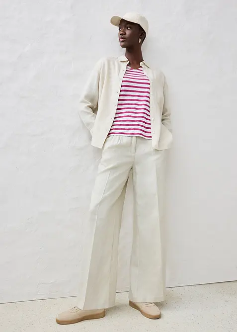 Shirt aus reinem Leinen mit Fledermausärmeln, bonprix