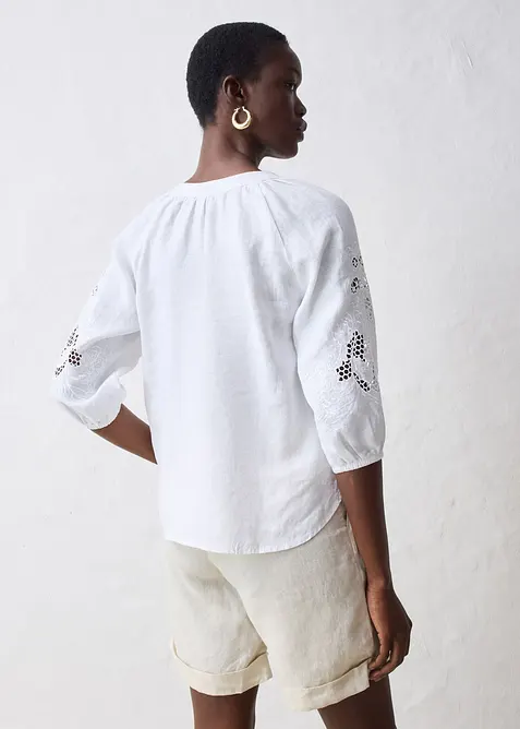 Tunika aus reinem Leinen, mit Lochstickerei, bonprix