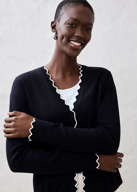 Feinstrickjacke mit Seidenanteil, bonprix