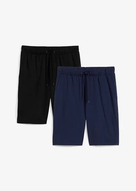 Lot de 2 bermudas en jersey l&eacute;ger, bonprix