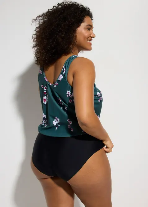 Maillot 1 pièce avec haut forme ballon, bonprix