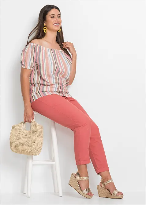 Blouse encolure Bardot, bonprix