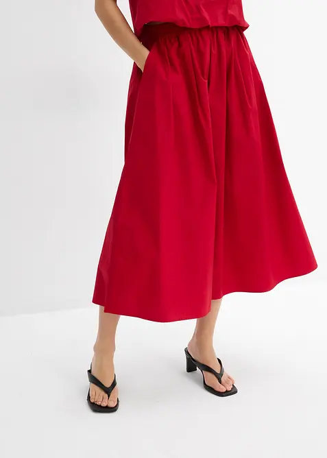 Jupe midi 100% coton, bonprix