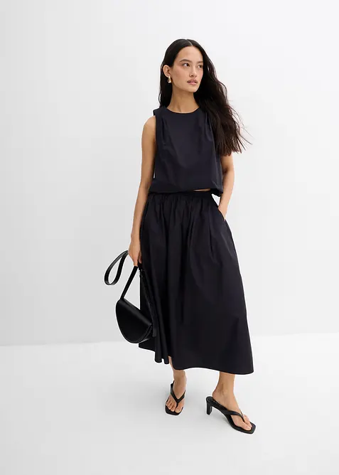 Midirock  aus reiner Baumwolle, bonprix