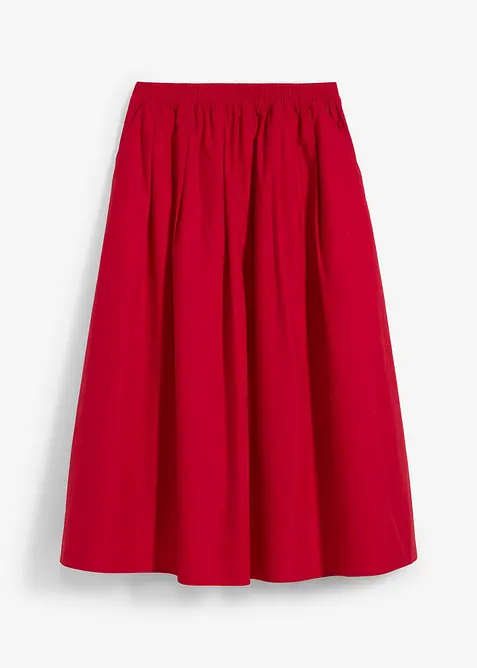 Jupe midi 100% coton, bonprix