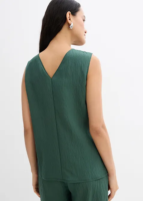 Top en viscose m&eacute;lang&eacute;e, effet froiss&eacute;, bonprix