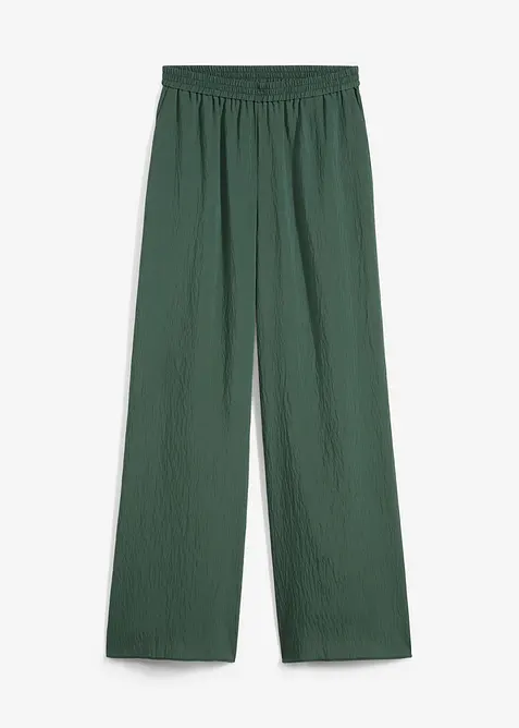 Pantalon en viscose m&eacute;lang&eacute;e, effet froiss&eacute;, bonprix