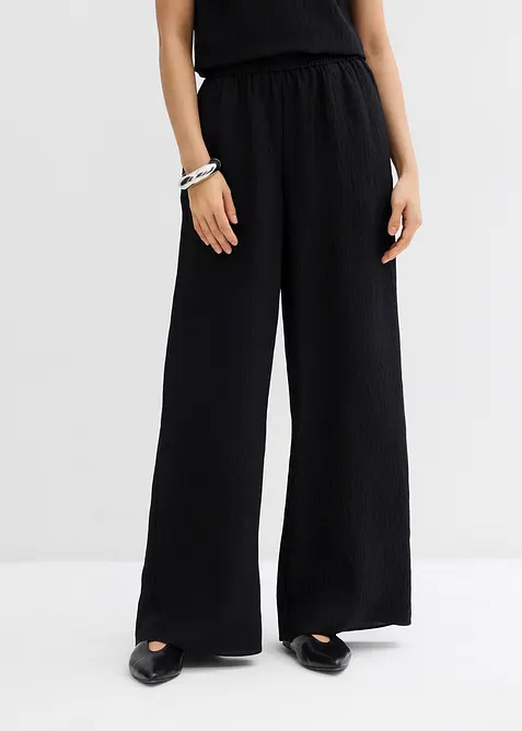 Hose aus aus strukturiertem Crinkle-Viskose-Mix, bonprix
