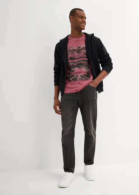 T-shirt aspect d&eacute;lav&eacute; en coton, bonprix