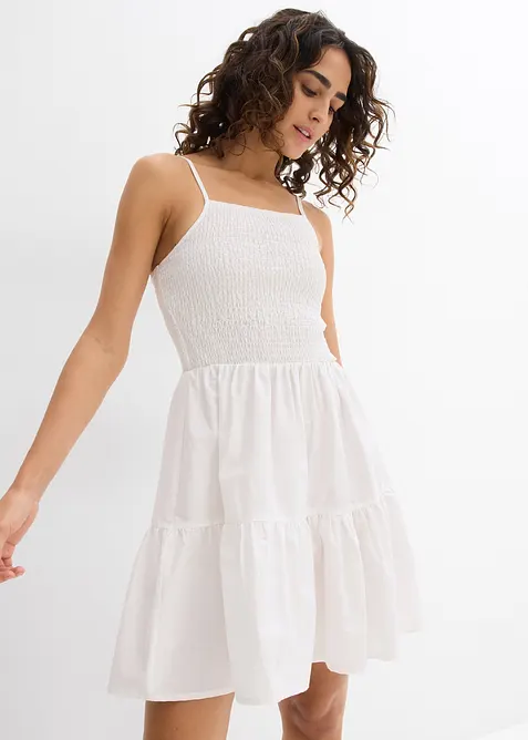 Robe à fines bretelles 100% coton, bonprix