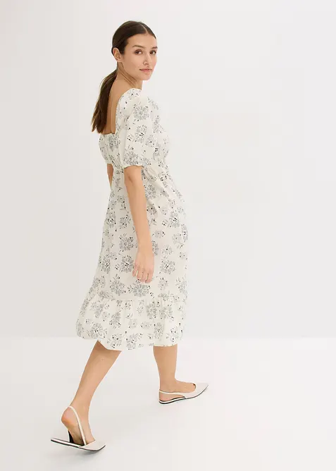 Midikleid mit Puffärmeln, bonprix