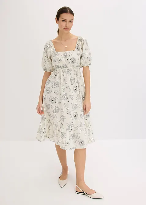 Midikleid mit Puffärmeln, bonprix