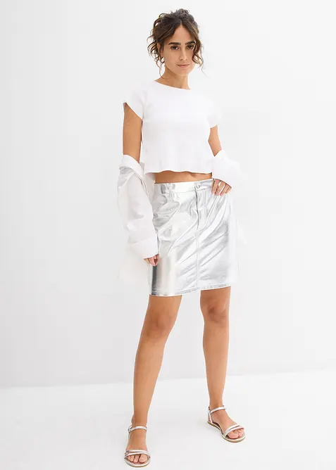 Minirock im Metallic-Look, bonprix