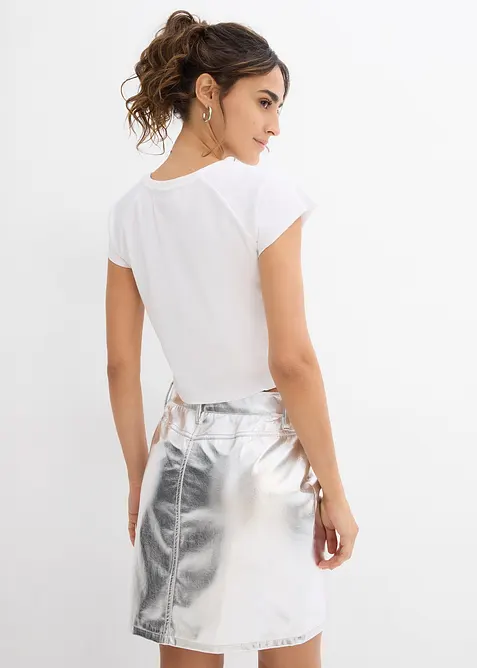 Kurzes Rippshirt, bonprix