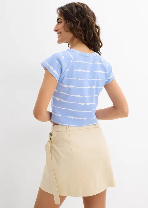 T-shirt court et côtelé, bonprix