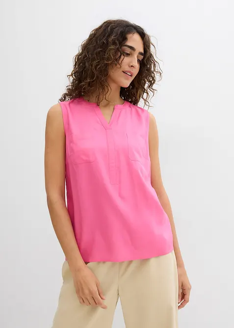 Blouse sans manches en viscose fluide, bonprix