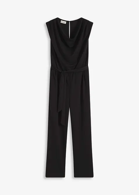 Jersey-Jumpsuit mit Schulterpolster, bonprix