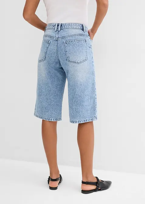 Bermuda en jean taille mi-haute, peu extensible, bonprix