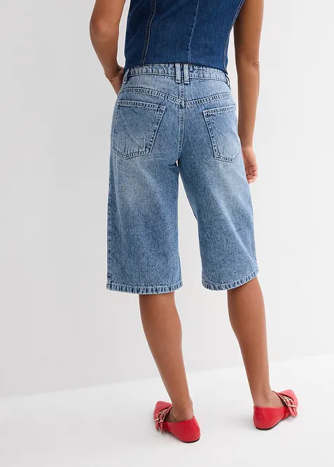 Jeans-Bermuda Mid Waist, Low Stretch, bonprix