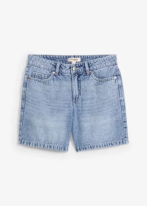 Bermuda en jean taille mi-haute, peu extensible, bonprix